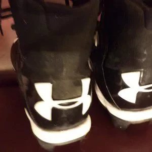 UNDER ARMOUR CLEATS - Black with White Accents - Size: 11.5  Excellent UA Yard Icon MT Men main image 3